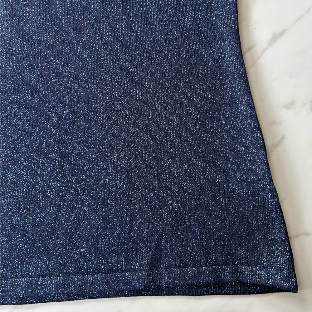 Belldini size M navy glittery knit tank top - Picture 8 of 14
